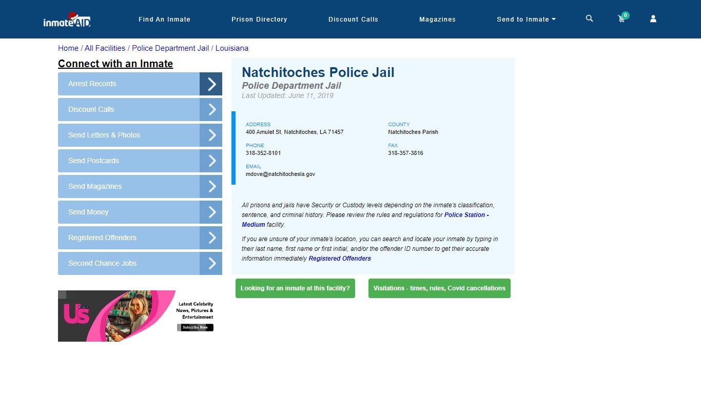 Natchitoches Police Jail & Inmate Search - Natchitoches, LA